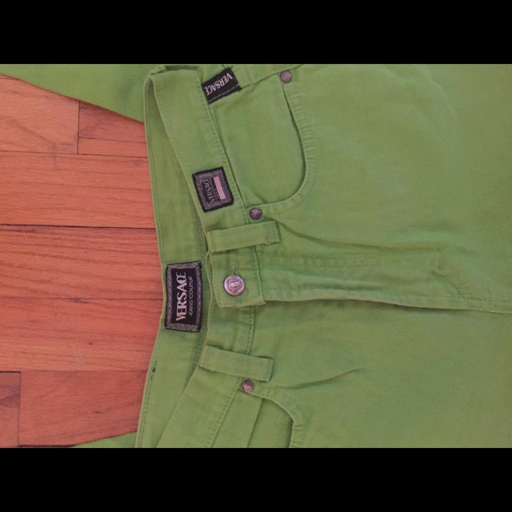 Lime Green Vintage Versace Jeans